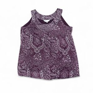 Northern Reflections Purple Paisley Tank Top